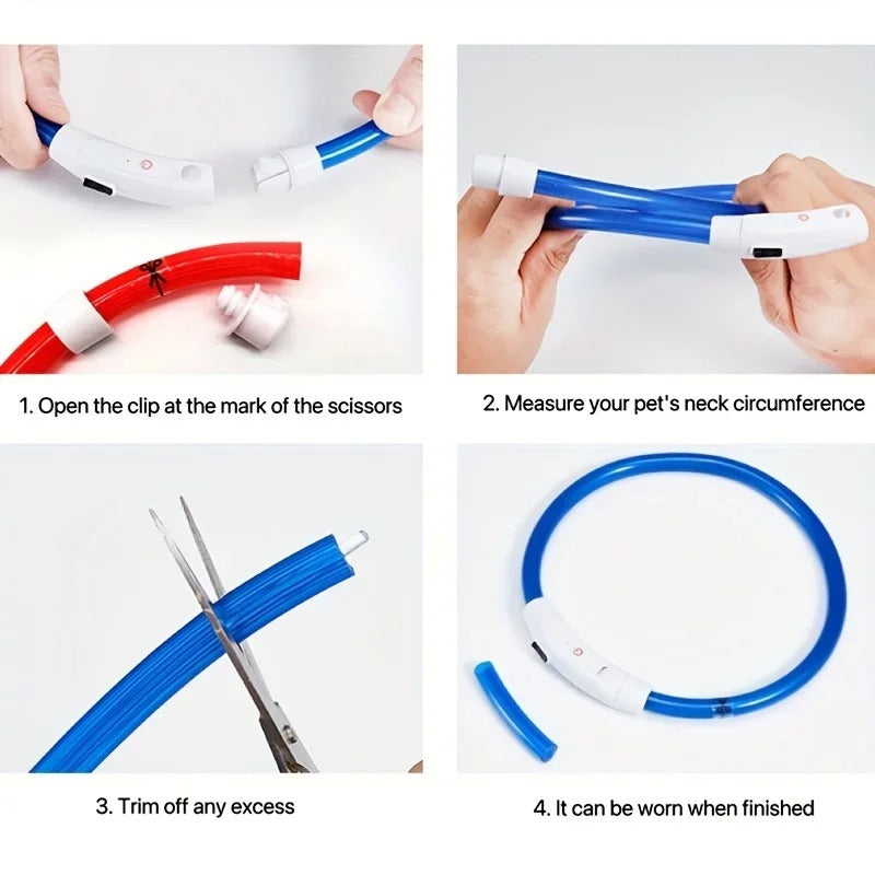 USB Rechargeable Collar Pet Dog LED Light