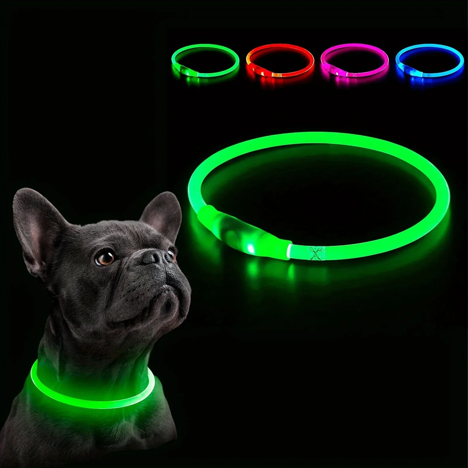USB Rechargeable Collar Pet Dog LED Light