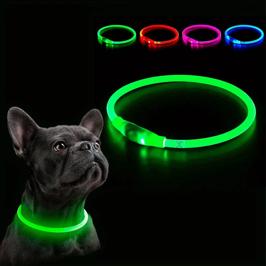 USB Rechargeable Collar Pet Dog LED Light